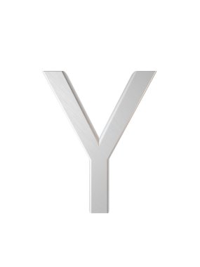 Metal alfabe. 3D render