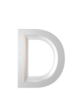 Metal alfabe. 3D render