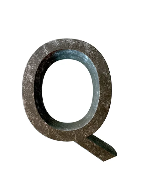 Metalen alfabet. 3D-rendering — Stockfoto