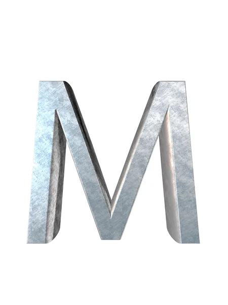 Metal alphabet. 3D rendering — Stock Photo, Image