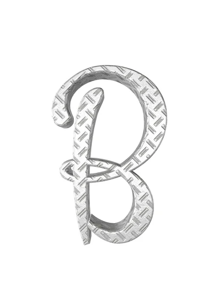 Metalowe alfabetu. renderowania 3D — Zdjęcie stockowe