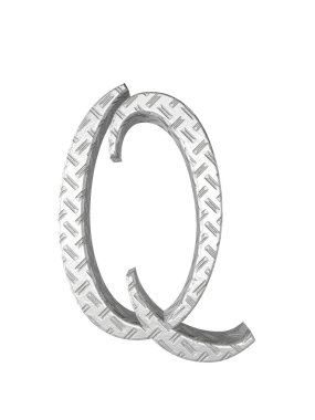 Metal alfabe. 3D render