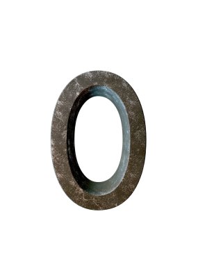 Metal alfabe. 3D render