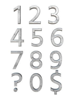 Metal alfabe. 3D render