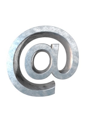 Metal alfabe. 3D render