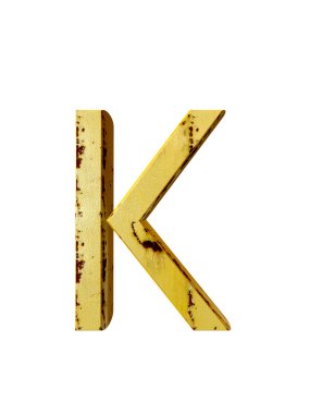 Metal alfabe. 3D render