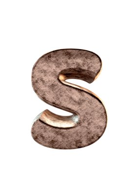 Metal alfabe. 3D render