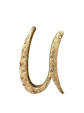 Metal alfabe. 3D render