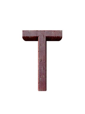 Metal alfabe. 3D render