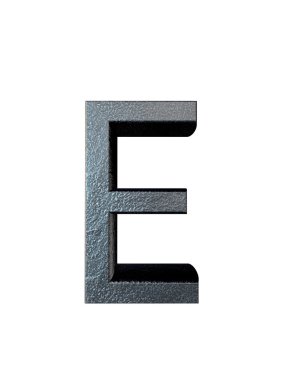 Metal alfabe. 3D render