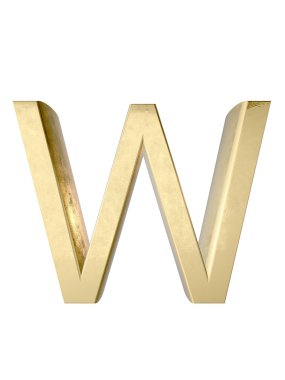 Metal alfabe. 3D render