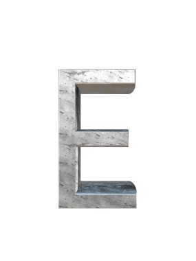 Metal alfabe. 3D render