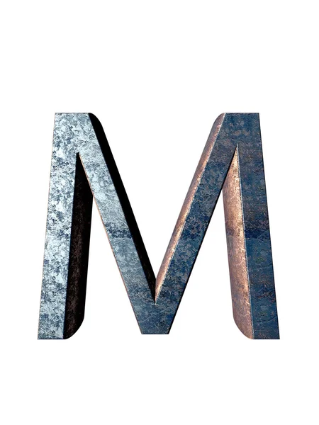 Metal alphabet. 3D rendering — Stock Photo, Image