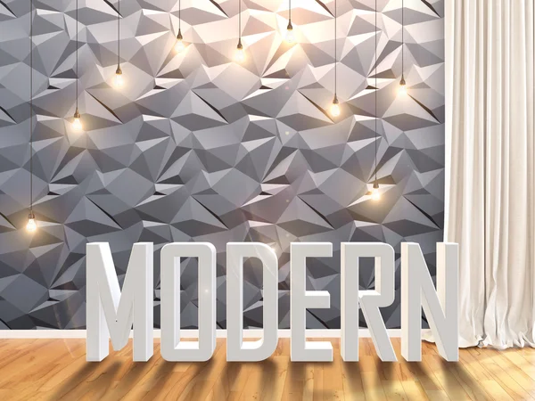 Interior luminos modern. Redare 3D — Fotografie, imagine de stoc