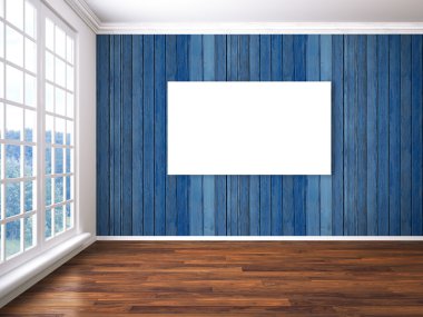 Modern parlak iç. 3D render