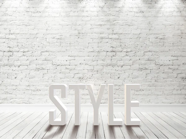 Modern parlak iç. 3D render