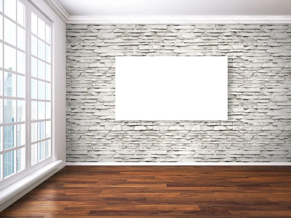 Modern parlak iç. 3D render