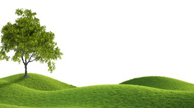 Yeşil alan. 3D render