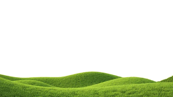 Green field. 3D rendering — Stock Photo, Image