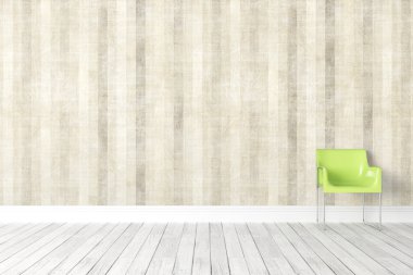 Modern parlak iç. 3D render