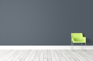 Modern parlak iç. 3D render