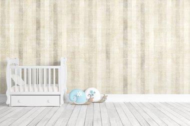 Modern parlak iç. 3D render