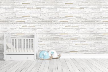 Modern parlak iç. 3D render