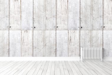 Modern parlak iç. 3D render