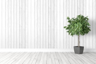 Modern parlak iç. 3D render