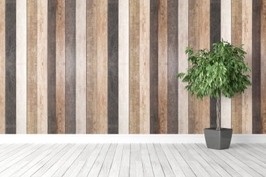 Modern parlak iç. 3D render