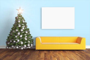 Güzel Noel iç. 3D render