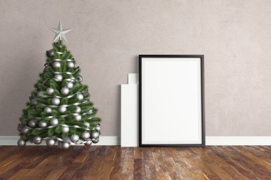 Güzel Noel iç. 3D render