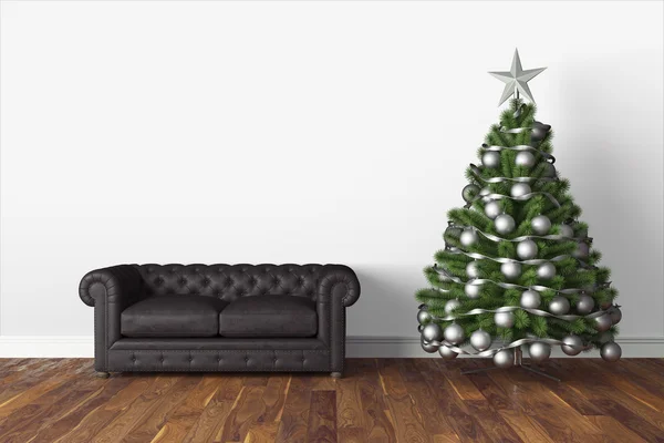 Wunderschönes Weihnachtsinterieur. 3D-Darstellung — Stockfoto