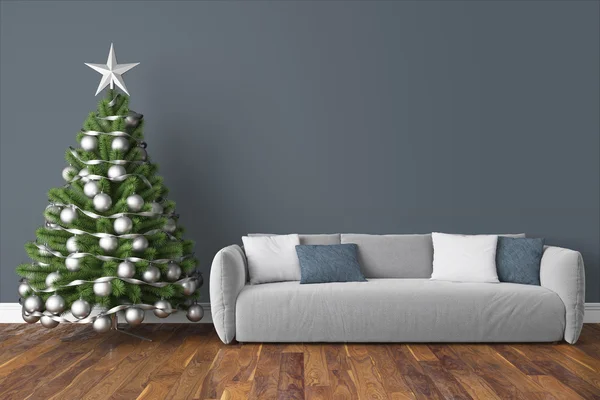 Mooie kerst interieur. 3D-rendering — Stockfoto