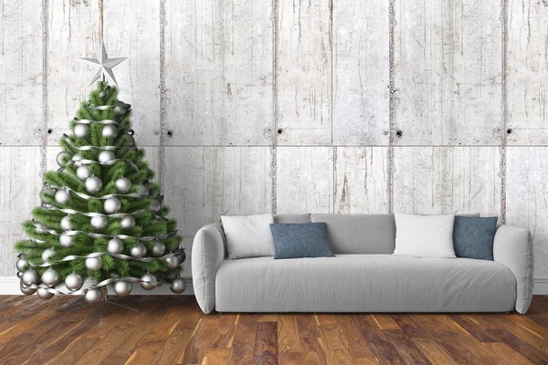 Beautiful Christmas interior . 3D rendering — Stockfoto