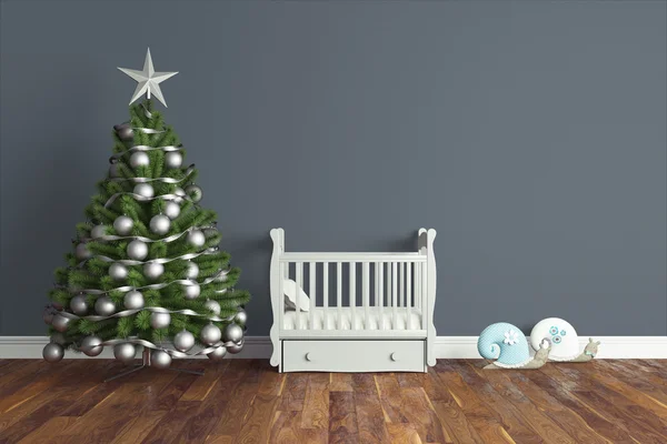 Mooie kerst interieur. 3D-rendering — Stockfoto