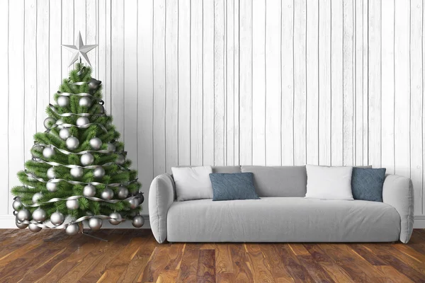 Mooie kerst interieur. 3D-rendering — Stockfoto