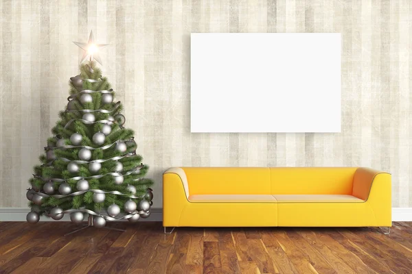 Beautiful Christmas interior . 3D rendering — Stock Photo, Image