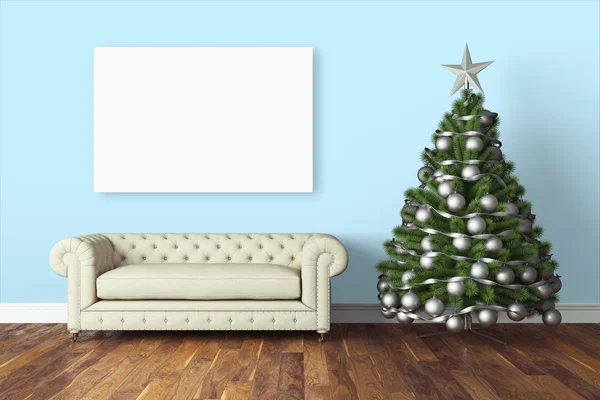 Hermoso interior de Navidad. Renderizado 3D — Foto de Stock