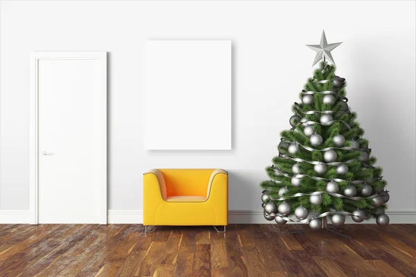 Mooie kerst interieur. 3D-rendering — Stockfoto