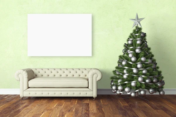 Gyönyörű karácsonyi belső. 3D-leképezés — Stock Fotó