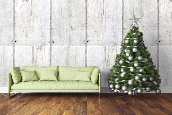 Mooie kerst interieur. 3D-rendering — Stockfoto