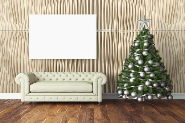 Beautiful Christmas interior . 3D rendering — Stock Photo, Image