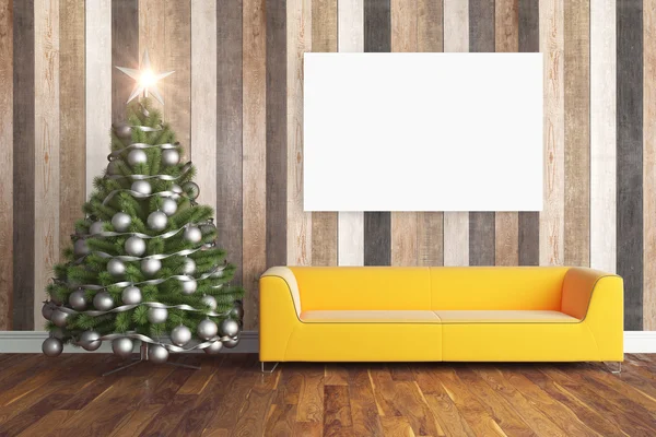 Hermoso interior de Navidad. Renderizado 3D — Foto de Stock