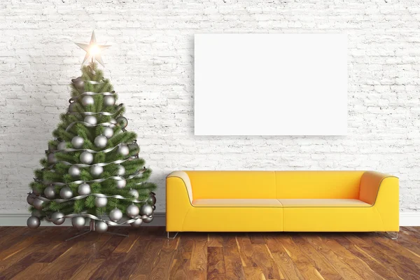 Beautiful Christmas interior . 3D rendering — Stockfoto