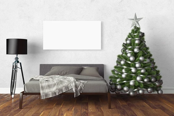 Mooie kerst interieur. 3D-rendering — Stockfoto