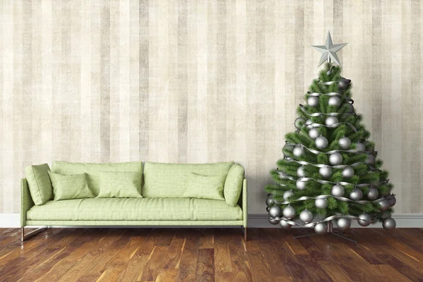 Beautiful Christmas interior . 3D rendering — Stockfoto