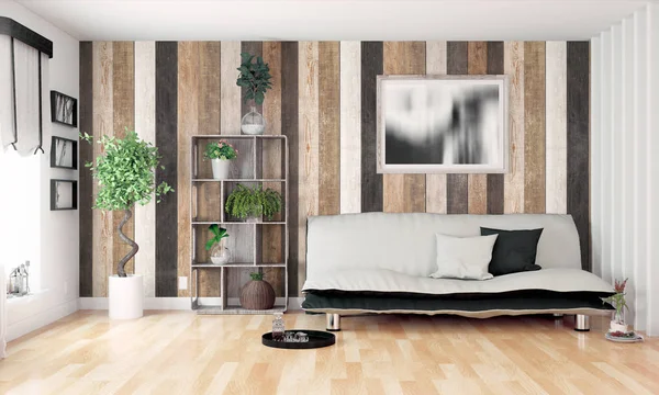 Modern bright interior . 3D rendering — Stock Photo, Image