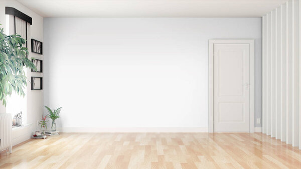 Interior luminoso moderno. Renderizado 3D — Foto de Stock