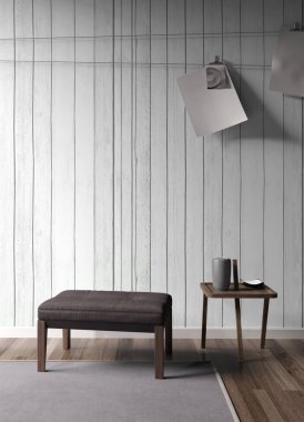 Modern parlak iç. 3D render